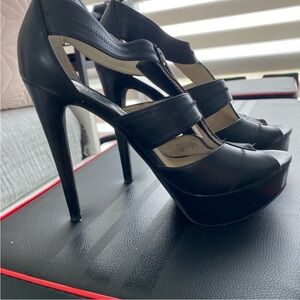 Black High Heel Sandals